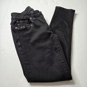 Miss Me Jeans Women’s 30 Black Signature Skinny JP5082S62 Stretch Denim